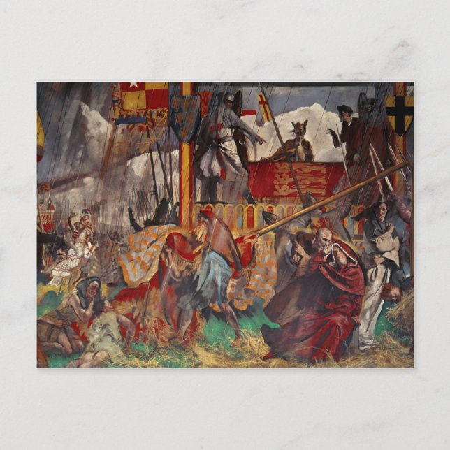 Unterzeichnung der Magna Carta, 1215 Postkarte (Vorderseite)