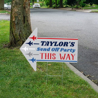 Unterzeichnung der militärischen Luftwaffe auf dem Gartenschild