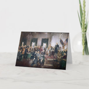 Unterzeichnung der US-Verfassung durch Christy Karte