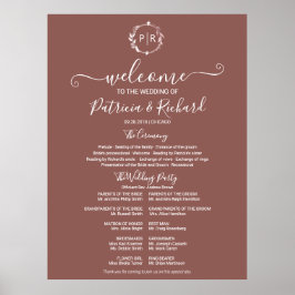 Unterzeichnung des Monografie-Hochzeitsprogramms Poster