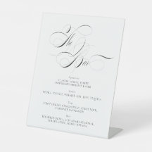 Unterzeichnung des Wedding Bar Menu