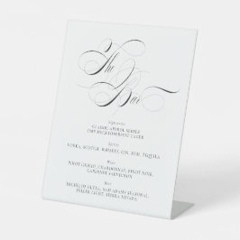 Unterzeichnung des Wedding Bar Menu Sockelschild