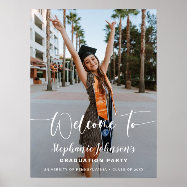 Unterzeichnung einer Foto Graduation Party Poster (Vorne)