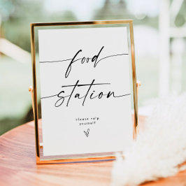 Unterzeichnung einer Minimalistischen Hochzeitssai Poster