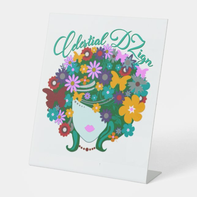 Unterzeichnung eines benutzerdefinierten Tabletop Sockelschild (Vorderseite)