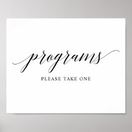 Unterzeichnung eines Schwarz-Elegant-Hochzeitsprog Poster