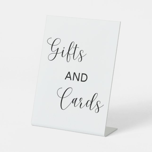 Unterzeichnung Minimalistischer Geschenke und Kart Sockelschild (Vorderseite)