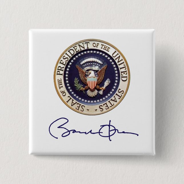 Unterzeichnung Präsidenten-Barack Obama Button (Vorderseite)
