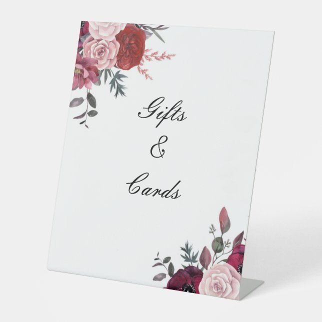 UNTERZEICHNUNG VON Brautparty- UND KARTENZEICHEN Sockelschild (Vorderseite)