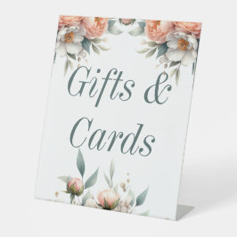 Unterzeichnung von Geschenken und Karten Sockelschild