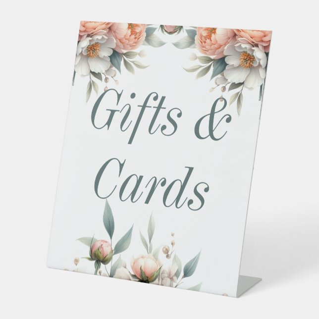 Unterzeichnung von Geschenken und Karten Sockelschild (Vorderseite)