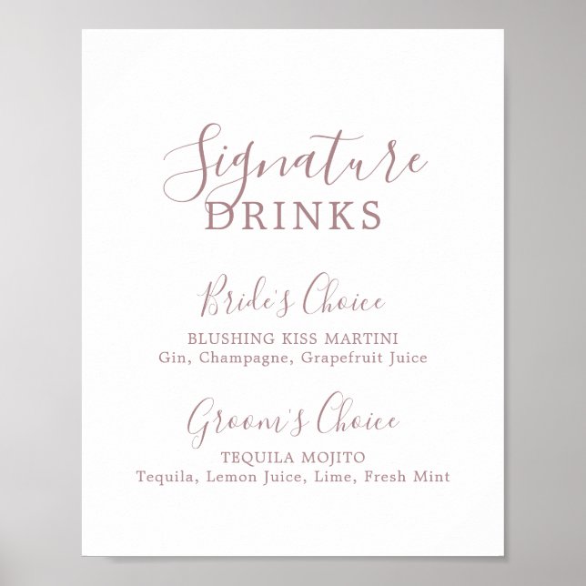Unterzeichnung von Gold-Signature-Drinks für Minim Poster (Vorne)