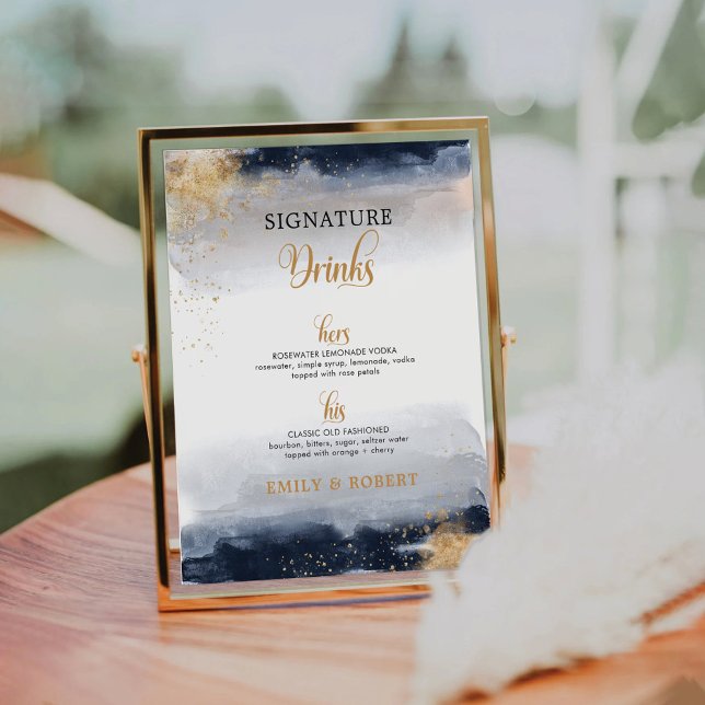 Unterzeichnung von Navy- und Gold-Signature-Drinks Sockelschild (Von Creator hochgeladen)