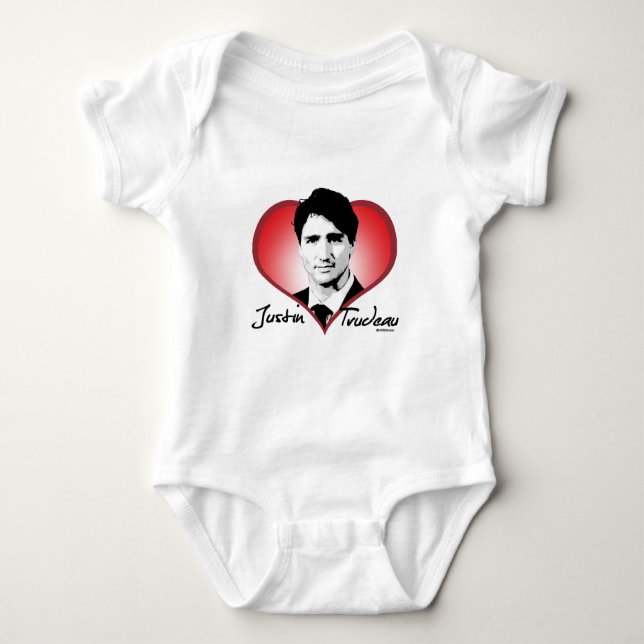 Unterzeichnungs-Herz Justin Trudeau - .png Baby Strampler (Vorderseite)