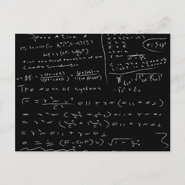Untidy Chalk Board Postkarte (Vorderseite)
