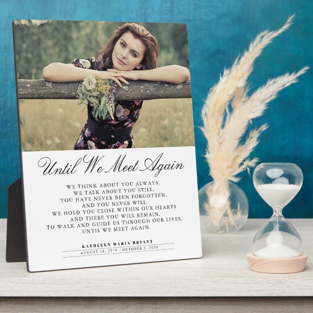 Until We meet again funeral foto Fotoplatte (Seite)
