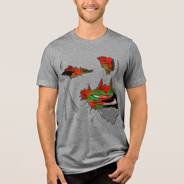 Untote Enthüllung Tri-Blend Shirt (Vorderseite)