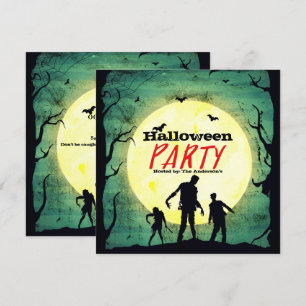 Untote Zombies Zombie Halloween-Party Einladung