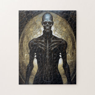 Untoter Cyborg Sci-Fi Horror Art Puzzle