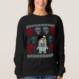 Untoter Zombie und Schädel-hässliche Sweatshirt