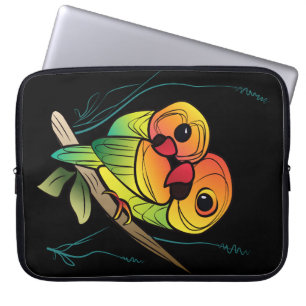 Untrennbare Papageien Laptopschutzhülle