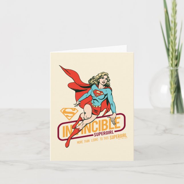 Unübertreffliche Supergirl Retro Grafik (Vorderseite)