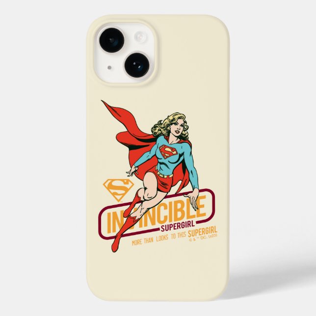 Unübertreffliche Supergirl Retro Grafik Case-Mate iPhone Hülle (Rückseite)