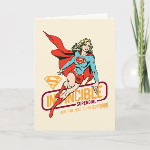 Unübertreffliche Supergirl Retro Grafik Karte