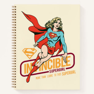 Unübertreffliche Supergirl Retro Grafik Notizbuch