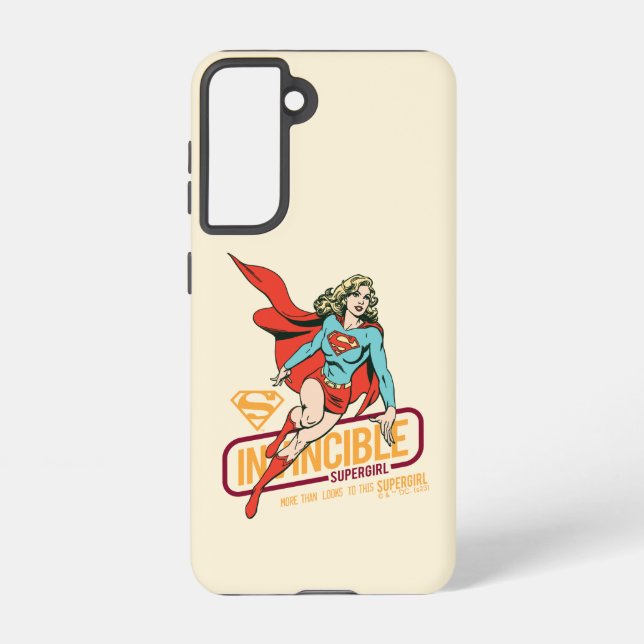 Unübertreffliche Supergirl Retro Grafik Samsung Galaxy Hülle (Rückseite)