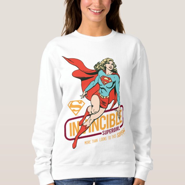 Unübertreffliche Supergirl Retro Grafik Sweatshirt (Vorderseite)