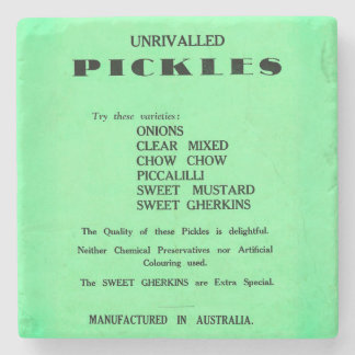 Unübertroffene Pickles Vintage-Werbung Untersetzer