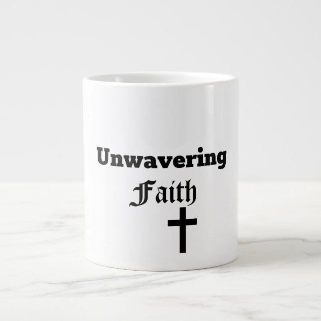 Unumkehrbare Faith Jumbo-Tasse (Vorderseite)
