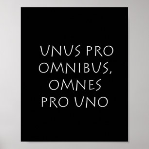 Unus pro omnibus omnes pro uno poster