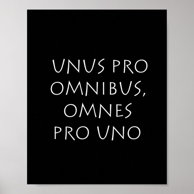 Unus pro omnibus omnes pro uno poster (Vorne)