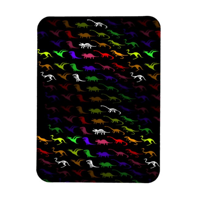 Unusual cool Rainbow Colorful Cute Dinosaur Magnet (Vertikal)
