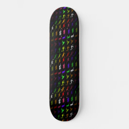 Unusual cool Rainbow Colorful Cute Dinosaur Skateboard