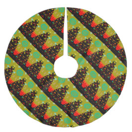Unusual Fun and Trendy Christmas Tree Skirt Polyester Weihnachtsbaumdecke