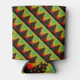 Unusual Fun Trendy Christmas Tree Folk Art Dosenkühler