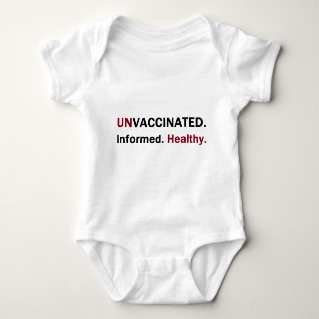 unvaccinated informiertes gesundes front.png baby strampler (Vorderseite)