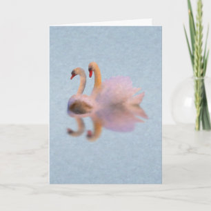 Unvalentine Swan Card w/Gedicht (Swan Song) Feiertagskarte