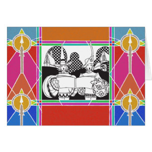 Unverblindete Glass-Mittelalterminstrels