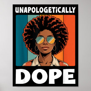Unverblümt Afro Frau Retro-Farben  Poster