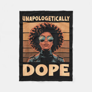 Unverblümt Afro Frau Vintage 70er Fleecedecke