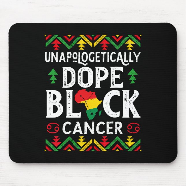 Unverblümt Drogen Schwarzes Krebs-Sternzeichen Sei Mousepad (Vorne)