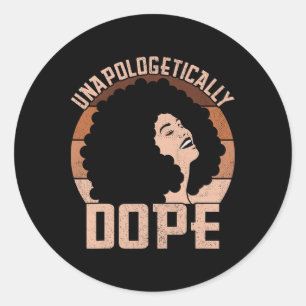Unverblümt Drug Afro Lady Black Pride Melani Runder Aufkleber