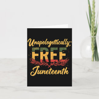 unverblümt kostenloser Juneteenth Schwarzer Geschi Karte