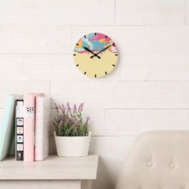 Unverblümt kühne feminine Aussage Runde Wanduhr