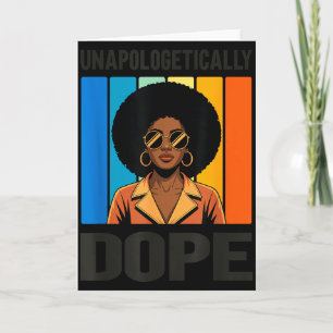 Unverblümt Retro Afro Frau Schwarzer Stolz Karte