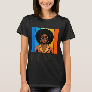 Unverblümt Retro Afro-Frau Schwarzer Stolz T-Shirt